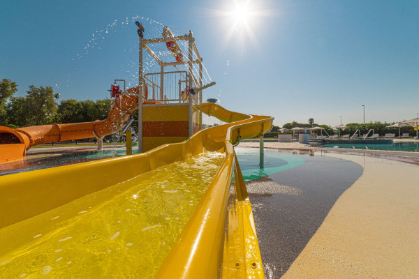 Glijbaan op camping Laguna Blu