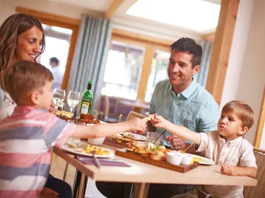 Beach Park Gwel an Mor - ontbijten met het gezin