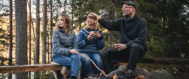 Blokhut aan het meer in Finland