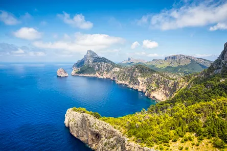 De westkust van Mallorca