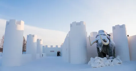 Sneeuwkasteel in Kemi