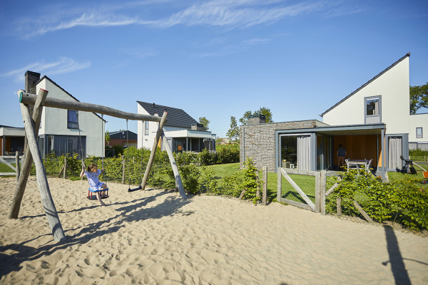 Een van de bungalows die je kunt boeken tijdens de Peuterweken bij De Leistert