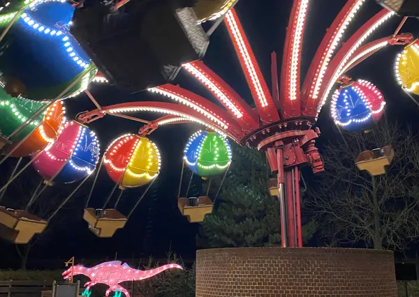 Prachtig verlichte attracties 
