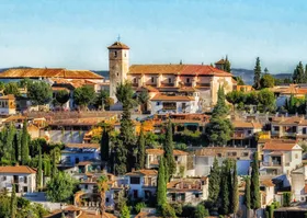 Terracotta en Goudkleur Elegante Stijl 90e Verjaardag Uitnodiging Liggende Kaart.png