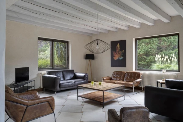 Camping Les Alicourts Resort- woonkamer accommodatie