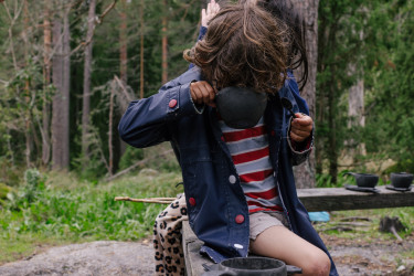 Blokhut aan het meer in Finland