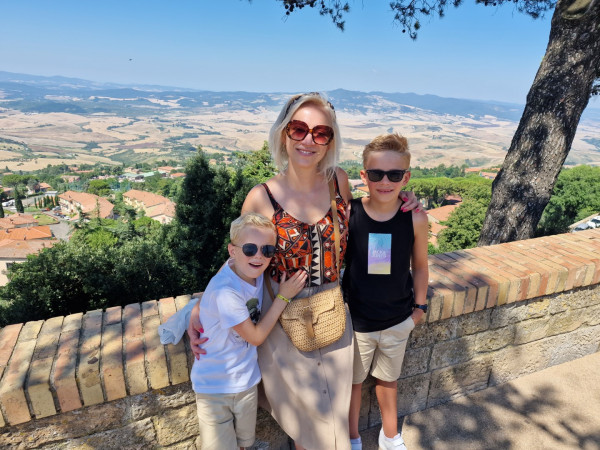 Uitkijkpunt in Volterra in Toscane